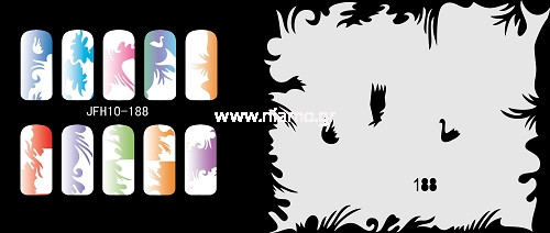 Nail Stencil Σχέδια Αερογράφου Νυχιών