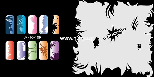 Nail Stencil Σχέδια Αερογράφου Νυχιών