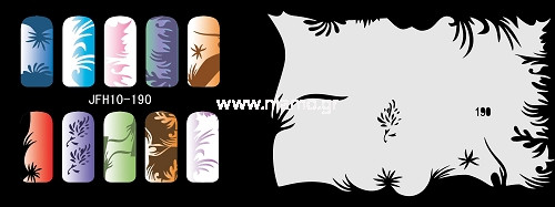 Nail Stencil Σχέδια Αερογράφου Νυχιών