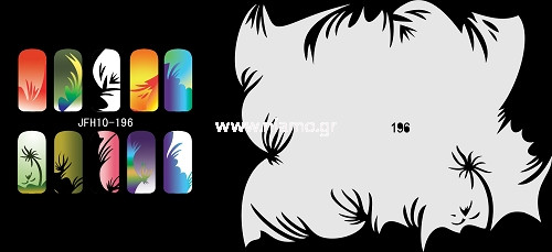 Nail Stencil Σχέδια Αερογράφου Νυχιών