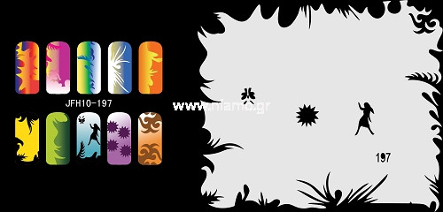 Nail Stencil Σχέδια Αερογράφου Νυχιών