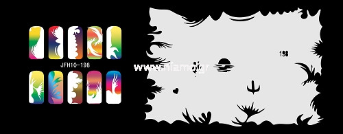 Nail Stencil Σχέδια Αερογράφου Νυχιών