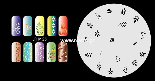 Nail Stencil Σχέδια Αερογράφου Νυχιών 