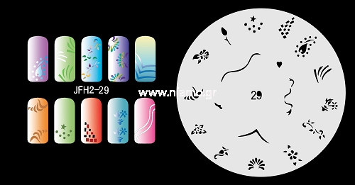 Nail Stencil Σχέδια Αερογράφου Νυχιών 