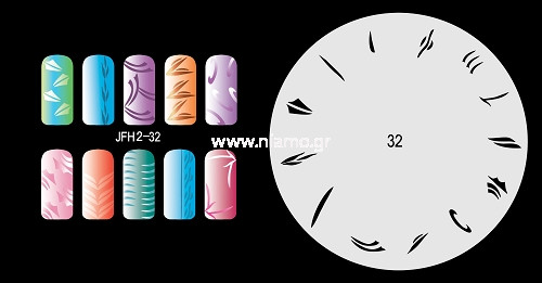 Nail Stencil Σχέδια Αερογράφου Νυχιών 