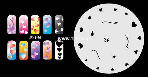 Nail Stencil Σχέδια Αερογράφου Νυχιών 