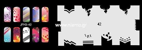 Nail Stencil Σχέδια Αερογράφου Νυχιών 