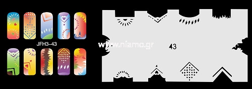 Nail Stencil Σχέδια Αερογράφου Νυχιών 