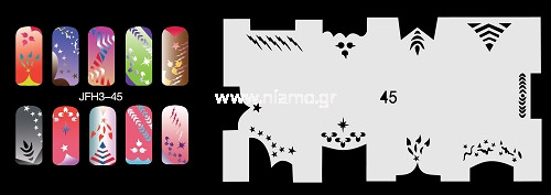 Nail Stencil Σχέδια Αερογράφου Νυχιών 