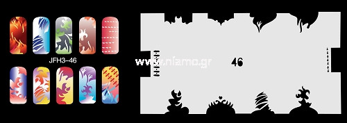 Nail Stencil Σχέδια Αερογράφου Νυχιών 