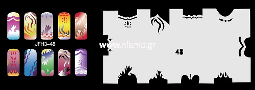 Nail Stencil Σχέδια Αερογράφου Νυχιών 