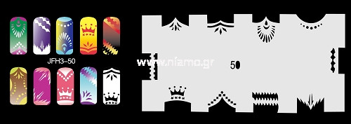 Nail Stencil Σχέδια Αερογράφου Νυχιών 