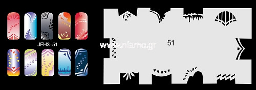 Nail Stencil Σχέδια Αερογράφου Νυχιών 