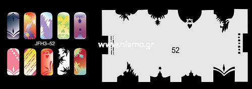 Nail Stencil Σχέδια Αερογράφου Νυχιών 