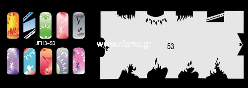 Nail Stencil Σχέδια Αερογράφου Νυχιών 