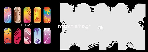 Nail Stencil Σχέδια Αερογράφου Νυχιών 