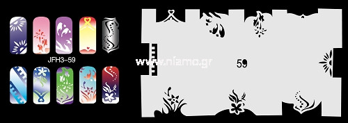 Nail Stencil Σχέδια Αερογράφου Νυχιών 