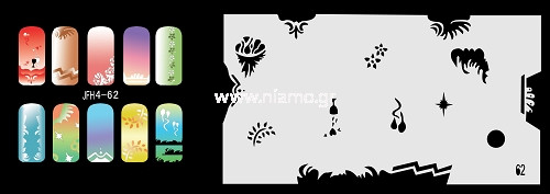 Nail Stencil Σχέδια Αερογράφου Νυχιών 