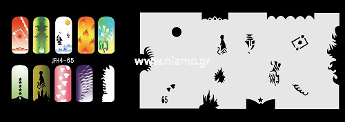 Nail Stencil Σχέδια Αερογράφου Νυχιών 