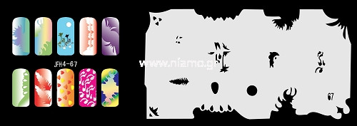 Nail Stencil Σχέδια Αερογράφου Νυχιών