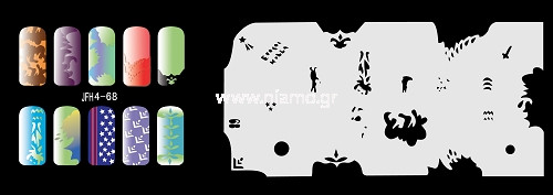 Nail Stencil Σχέδια Αερογράφου Νυχιών