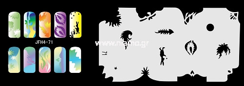 Nail Stencil Σχέδια Αερογράφου Νυχιών