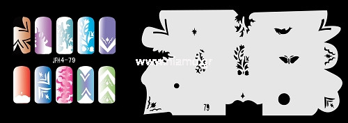 Nail Stencil Σχέδια Αερογράφου Νυχιών