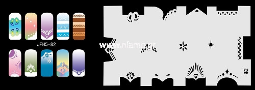 Nail Stencil Σχέδια Αερογράφου Νυχιών