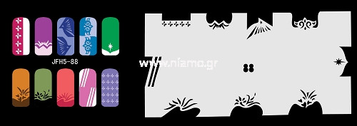 Nail Stencil Σχέδια Αερογράφου Νυχιών
