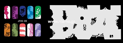 Nail Stencil Σχέδια Αερογράφου Νυχιών