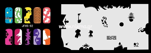 Nail Stencil Σχέδια Αερογράφου Νυχιών