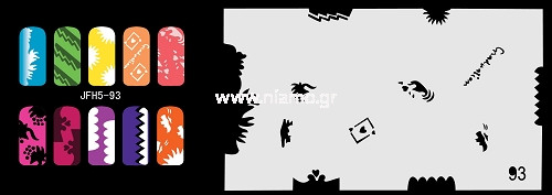 Nail Stencil Σχέδια Αερογράφου Νυχιών