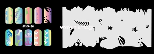 Nail Stencil Σχέδια Αερογράφου Νυχιών