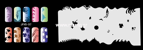 Nail Stencil Σχέδια Αερογράφου Νυχιών