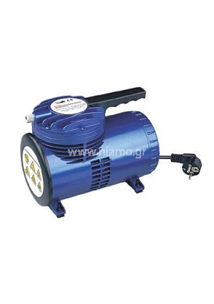 Αθόρυβος αεροσυμπιεστής χωρίς λίπανση, ιδανικός για αερογράφους νυχιών και tattoo σώματος 