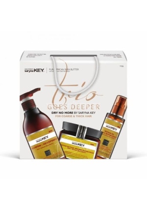 Saryna key Trio Goes Deeper Dry No More For Coarse & Thick Hair Box