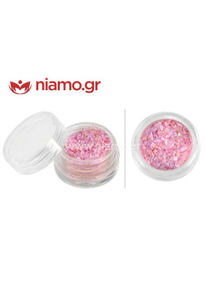 Nail Art Διακοσμητικά Νυχιών Χρωματιστά Θραύσματα Φωτεινό Ροζ