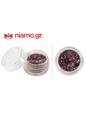 Nail Art Διακοσμητικά Νυχιών Χρωματιστά Θραύσματα Ανοιχτό Ανθρακί  