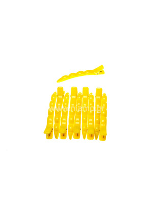 Κλίπς Μεγάλο Μέγεθος Χρώματος Κίτρινο 10τεμ