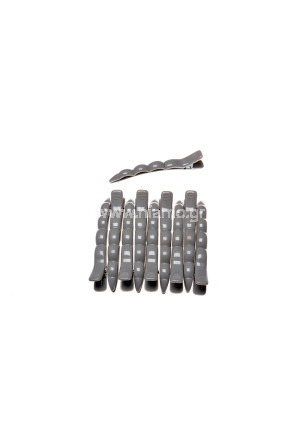 Κλίπς Μεγάλο Μέγεθος Χρώματος Γκρί 10τεμ