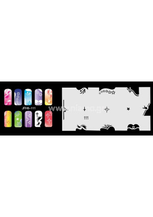 Nail Stencil Σχέδια Αερογράφου Νυχιών