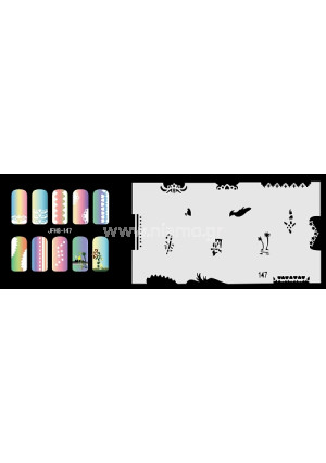 Nail Stencil Σχέδια Αερογράφου Νυχιών