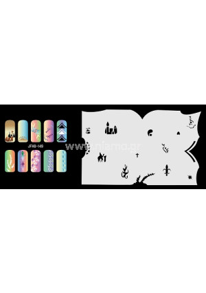 Nail Stencil Σχέδια Αερογράφου Νυχιών