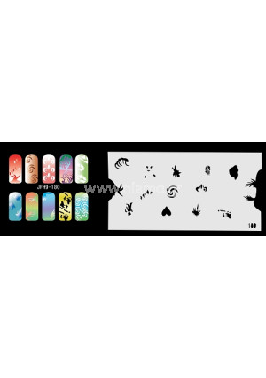 Nail Stencil Σχέδια Αερογράφου Νυχιών