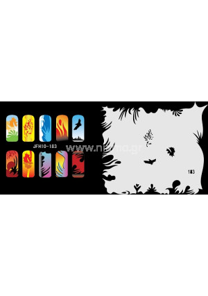 Nail Stencil Σχέδια Αερογράφου Νυχιών