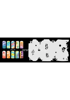 Nail Stencil Σχέδια Αερογράφου Νυχιών