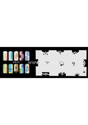 Nail Stencil Σχέδια Αερογράφου Νυχιών