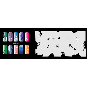 Nail Stencil Σχέδια Αερογράφου Νυχιών 